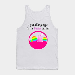 Funny Easter Egg and Easter Basket Wordplay Tank Top